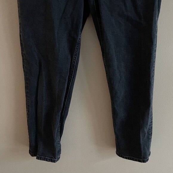 Express Women SZ 6 Blue Dark Wash Super High Rise Mom Denim Jeans - Picture 2 of 10